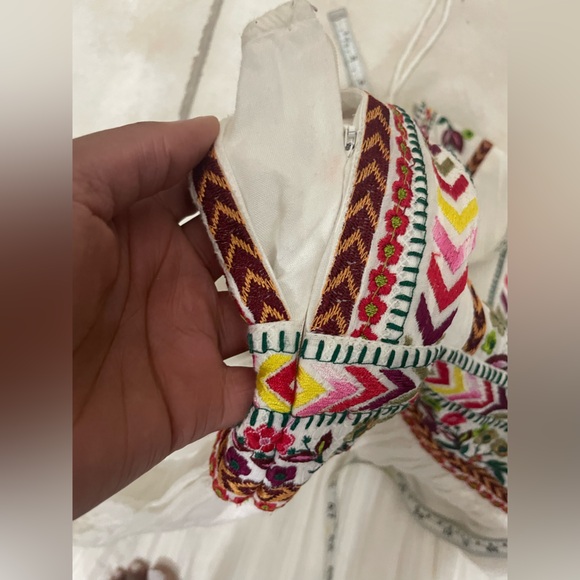 Sundance boho Margarita Embroidered White Maxi Dress wedding guest 6 - Picture 9 of 10